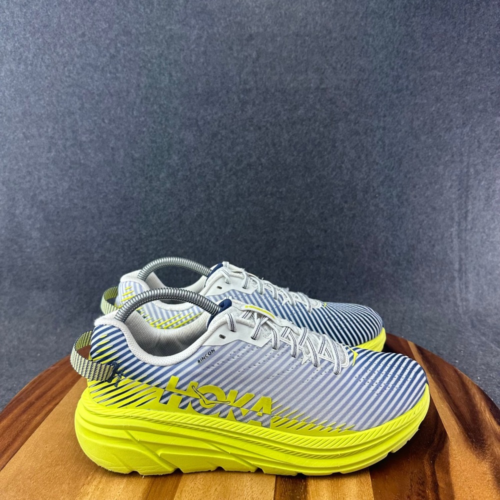 Hoka One One Rincon 2 Womens 9 Running Shoes White Blue Green 1110515 BDBCT